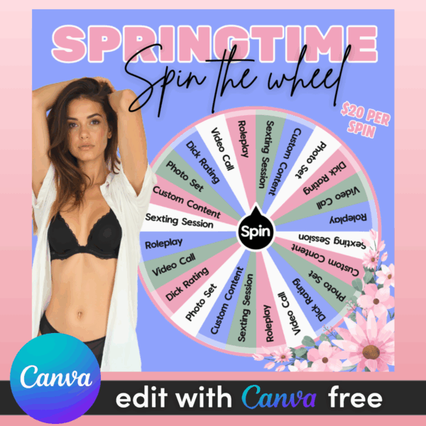 Springtime Spin The Wheel OnlyFans Template