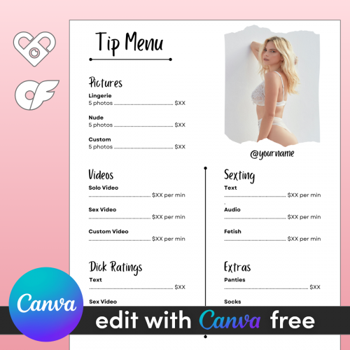 minimalist tip menu template take 2